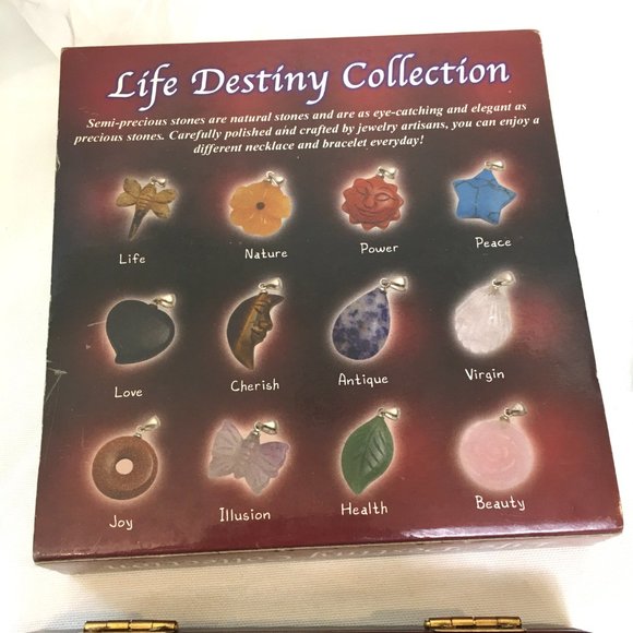 12 Semi Precious Stone Charms for bracelet or necklace New - Picture 3 of 6